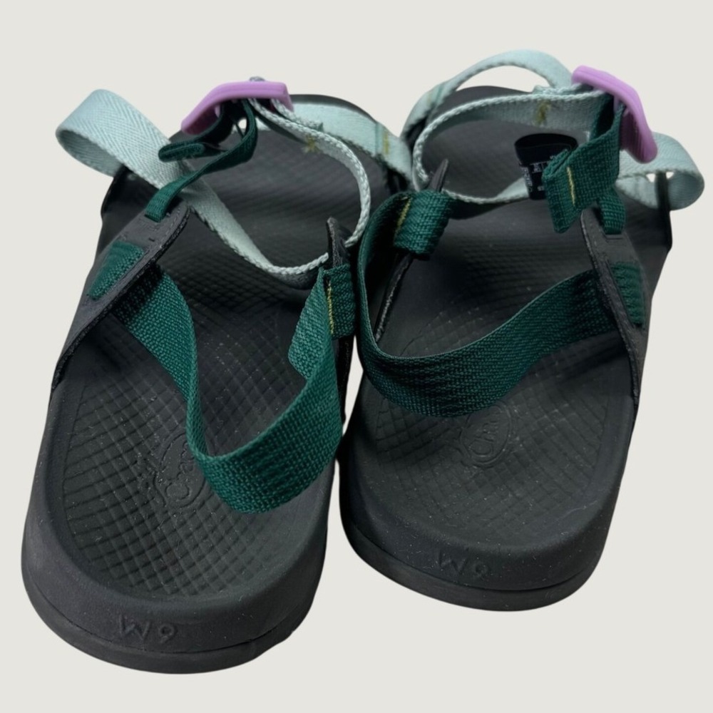 Chaco Lowdown Strappy Sandals Womens 9 Mint Teal Pink Buckle Hiking Gorpcore - Picture 8 of 12
